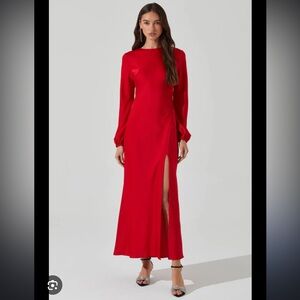 Astr Red Maxi Dress